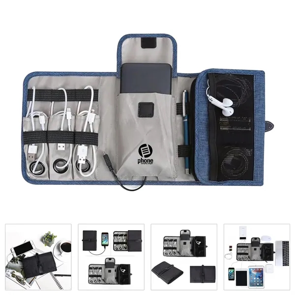 Custom Portable Compact Travel Electronics Organizer Bag - Custom Portable Compact Travel Electronics Organizer Bag - Image 0 of 0