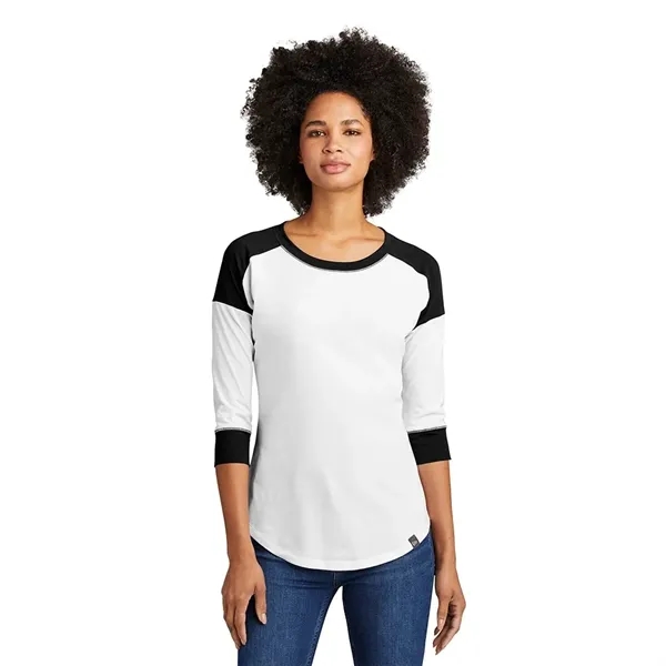 New Era Womens Heritage Blend 3/4-Sleeve Baseball Raglan Tee - New Era Womens Heritage Blend 3/4-Sleeve Baseball Raglan Tee - Image 3 of 9