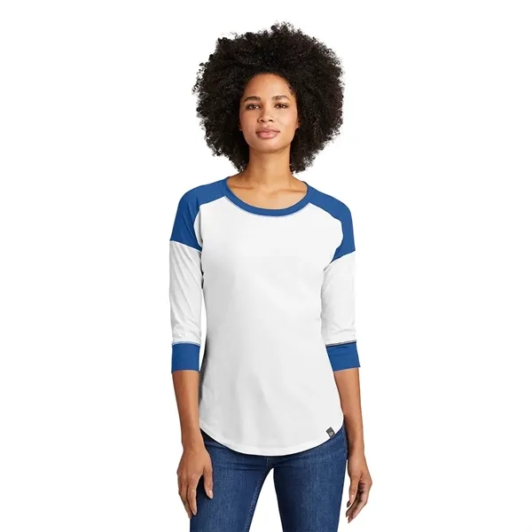 New Era Womens Heritage Blend 3/4-Sleeve Baseball Raglan Tee - New Era Womens Heritage Blend 3/4-Sleeve Baseball Raglan Tee - Image 6 of 9