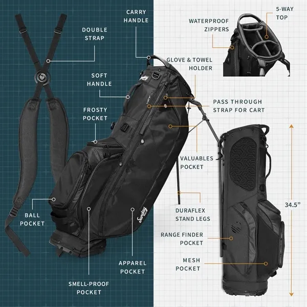 Sunday Golf Ryder 23 Stand Golf Bag - Sunday Golf Ryder 23 Stand Golf Bag - Image 1 of 8