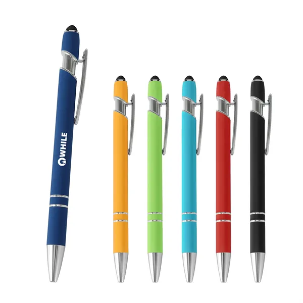 Soft Touch Ballpoint Pen with Stylus Tip - Soft Touch Ballpoint Pen with Stylus Tip - Image 0 of 5