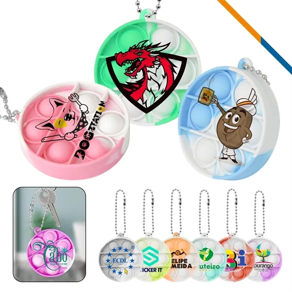 Mini Round Bubble Keychain - Mini Round Bubble Keychain - Image 0 of 10