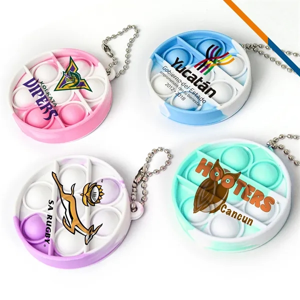 Mini Round Bubble Keychain - Mini Round Bubble Keychain - Image 2 of 10