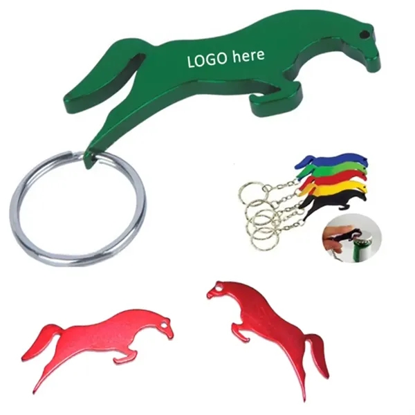 Horse Shape Bottle Opener with Key Chain - Horse Shape Bottle Opener with Key Chain - Image 0 of 3