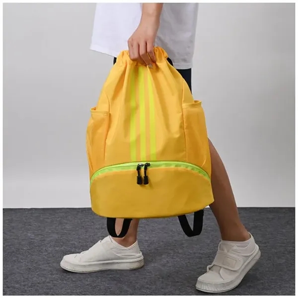 Waterproof Drawstring Gym Backpack Bag for Men & Women - Waterproof Drawstring Gym Backpack Bag for Men & Women - Image 1 of 5