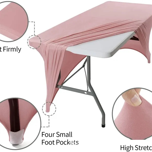 6FT Stretch Spandex Table Cover Washable - 6FT Stretch Spandex Table Cover Washable - Image 1 of 4