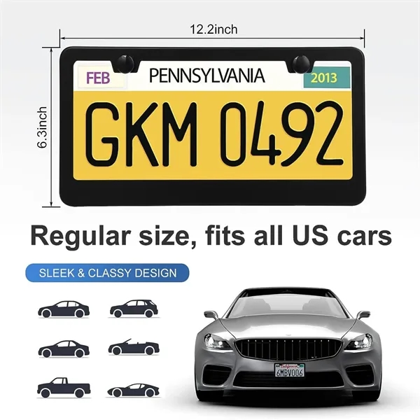 Stainless Steel Car License Plate Frames - Stainless Steel Car License Plate Frames - Image 1 of 5