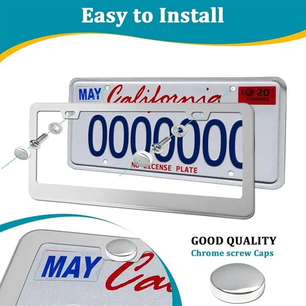 Stainless Steel Car License Plate Frames - Stainless Steel Car License Plate Frames - Image 3 of 5