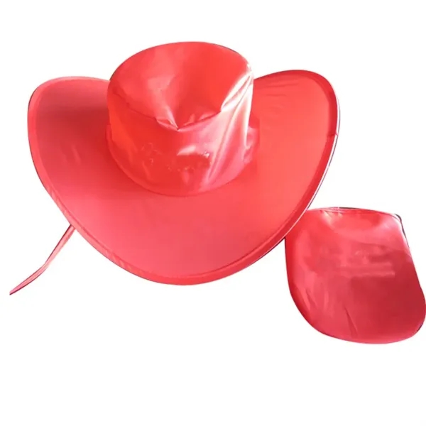 Custom Polyester Foldable Cowboy Hat In Pouch - Custom Polyester Foldable Cowboy Hat In Pouch - Image 4 of 4