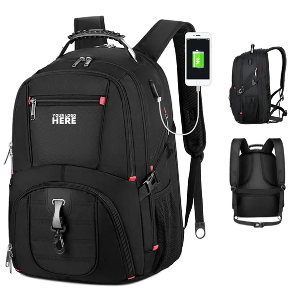 Travel Backpack With USB Charging Port - Travel Backpack With USB Charging Port - Image 0 of 1