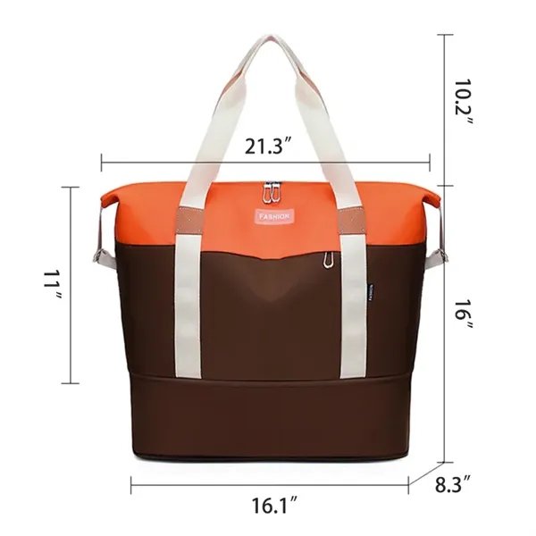 Expandable Tote Bag for Travel and Gym Dry Wet Separated - Expandable Tote Bag for Travel and Gym Dry Wet Separated - Image 2 of 15