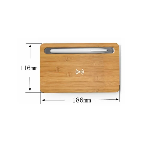 15W Bamboo Wireless Charging Pad with Phone Stand - 15W Bamboo Wireless Charging Pad with Phone Stand - Image 1 of 3