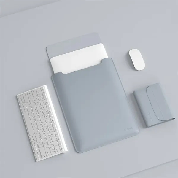 PU Sleeve Case for Computers, With a Pouch for Accessories - PU Sleeve Case for Computers, With a Pouch for Accessories - Image 2 of 3