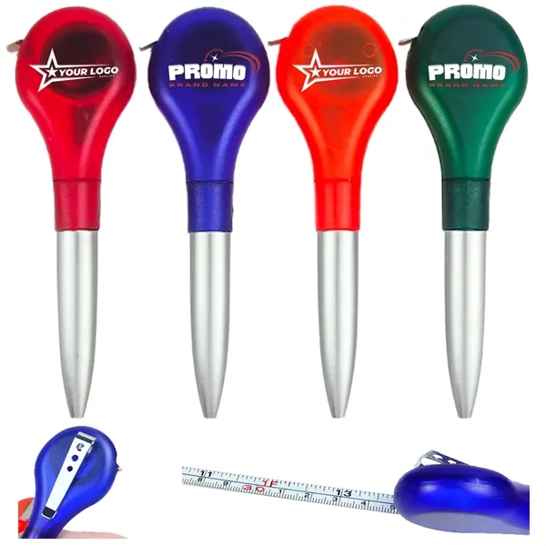 2 In 1 Retractable Tape Measure Ruler Writing Ballpoint Pen - 2 In 1 Retractable Tape Measure Ruler Writing Ballpoint Pen - Image 0 of 4