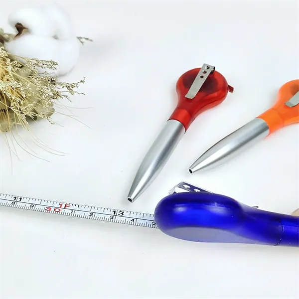 2 In 1 Retractable Tape Measure Ruler Writing Ballpoint Pen - 2 In 1 Retractable Tape Measure Ruler Writing Ballpoint Pen - Image 2 of 4