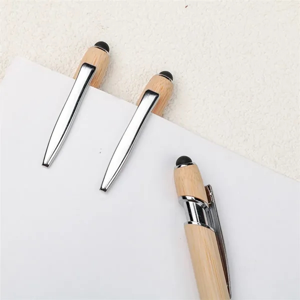 2 In 1 Bamboo Ballpoint Stylus Contact Pen Office Writing - 2 In 1 Bamboo Ballpoint Stylus Contact Pen Office Writing - Image 2 of 5