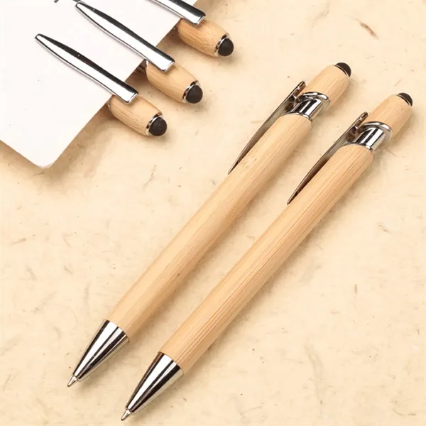 2 In 1 Bamboo Ballpoint Stylus Contact Pen Office Writing - 2 In 1 Bamboo Ballpoint Stylus Contact Pen Office Writing - Image 5 of 5
