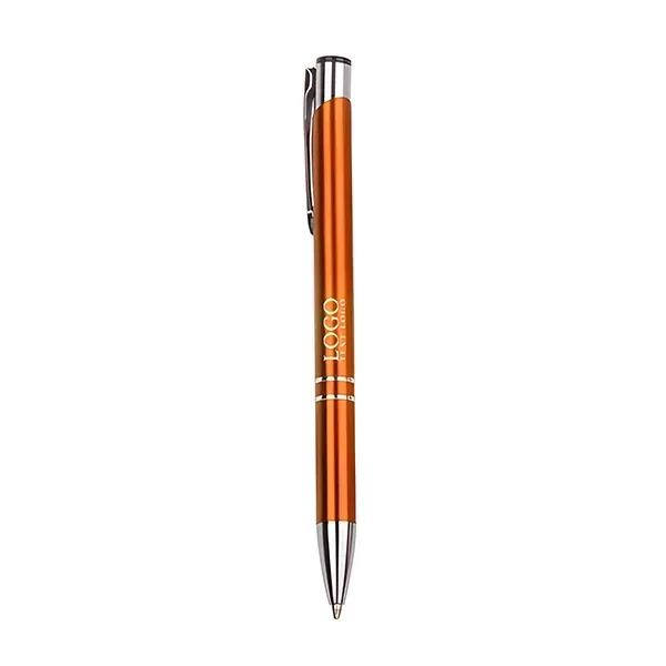 Retractable Metal Ballpoint Pen with Black Ink - Retractable Metal Ballpoint Pen with Black Ink - Image 10 of 10