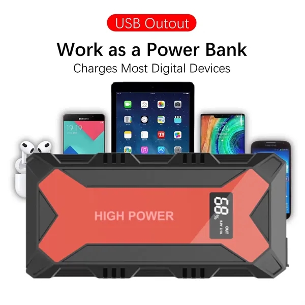 Car Battery Jump Starter Pack for Up to 2.0L Gas 1.8L Diesel - Car Battery Jump Starter Pack for Up to 2.0L Gas 1.8L Diesel - Image 1 of 3