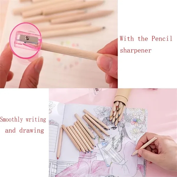12 Set Mini Colored Pencils with Sharpener - 12 Set Mini Colored Pencils with Sharpener - Image 1 of 5