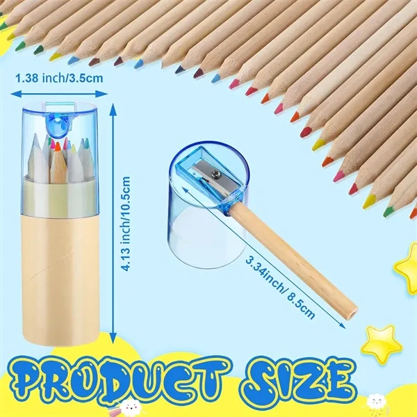 12 Set Mini Colored Pencils with Sharpener - 12 Set Mini Colored Pencils with Sharpener - Image 4 of 5