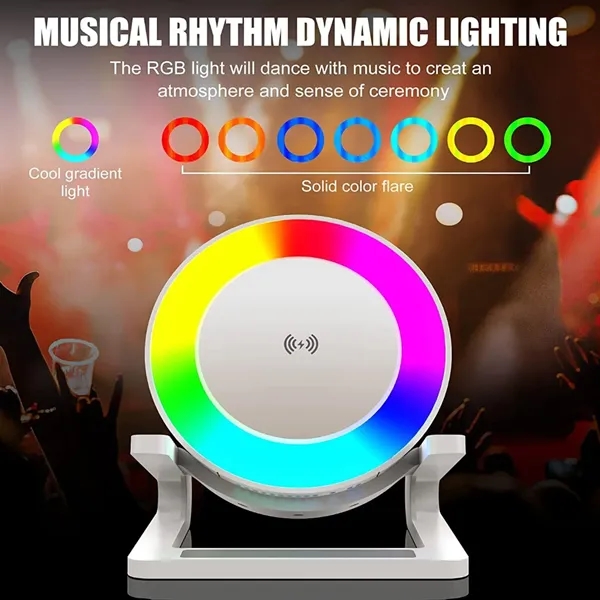 4 in 1 Modern Office Wireless Charger Lamp with Speaker - 4 in 1 Modern Office Wireless Charger Lamp with Speaker - Image 8 of 8