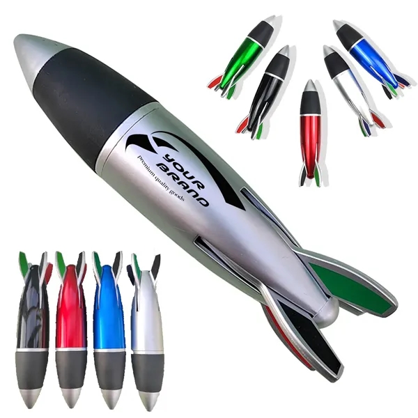 4 in 1 Mini Rocket Shape Pens Ballpoint For School Office - 4 in 1 Mini Rocket Shape Pens Ballpoint For School Office - Image 0 of 7