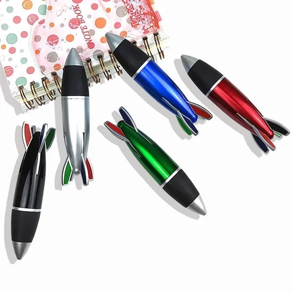 4 in 1 Mini Rocket Shape Pens Ballpoint For School Office - 4 in 1 Mini Rocket Shape Pens Ballpoint For School Office - Image 3 of 7