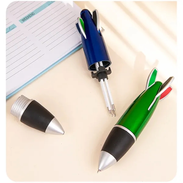 4 in 1 Mini Rocket Shape Pens Ballpoint For School Office - 4 in 1 Mini Rocket Shape Pens Ballpoint For School Office - Image 7 of 7