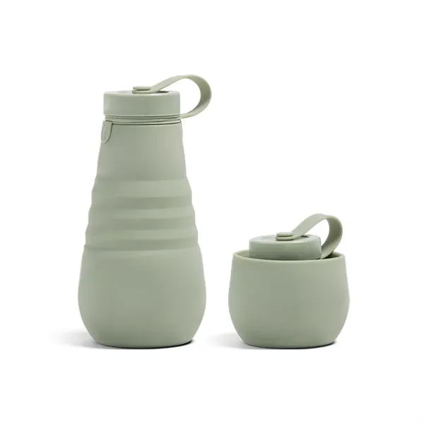 20 oz. Travel Collapsible  Reusable Silicone Water Bottles - 20 oz. Travel Collapsible  Reusable Silicone Water Bottles - Image 3 of 6