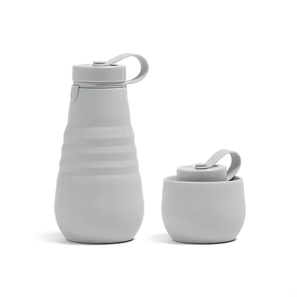 20 oz. Travel Collapsible  Reusable Silicone Water Bottles - 20 oz. Travel Collapsible  Reusable Silicone Water Bottles - Image 4 of 6