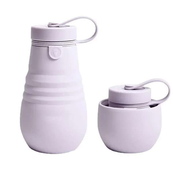 20 oz. Travel Collapsible  Reusable Silicone Water Bottles - 20 oz. Travel Collapsible  Reusable Silicone Water Bottles - Image 5 of 6