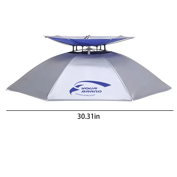 Golf Double Layer Hands Free UV Protection Head Umbrella Hat - Golf Double Layer Hands Free UV Protection Head Umbrella Hat - Image 1 of 4