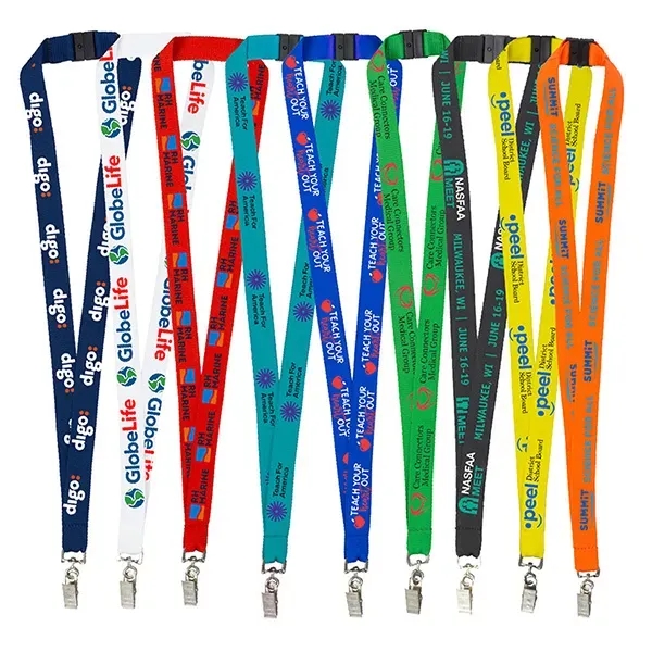 3/4" Import Air Ship Recycled RPET Silkscreen Lanyard
