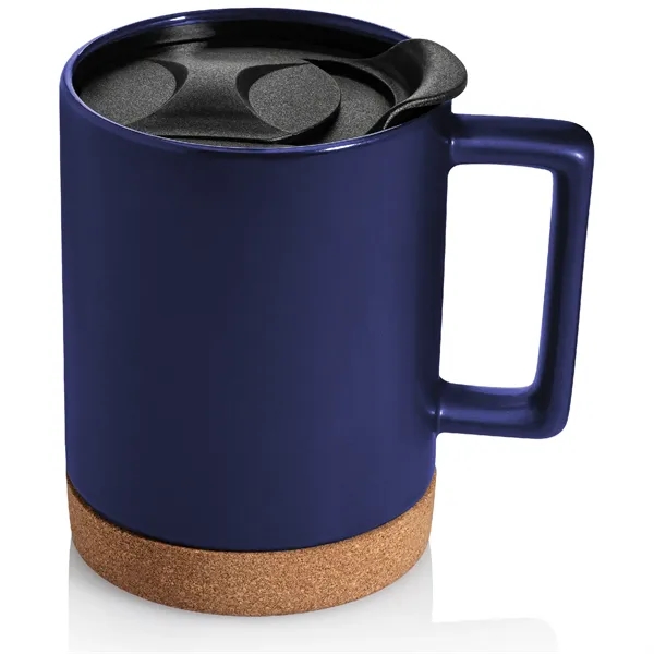 14 oz. Cork Base Ceramic Dishwasher-Safe Mug w/ Lid & Handle - 14 oz. Cork Base Ceramic Dishwasher-Safe Mug w/ Lid & Handle - Image 7 of 10