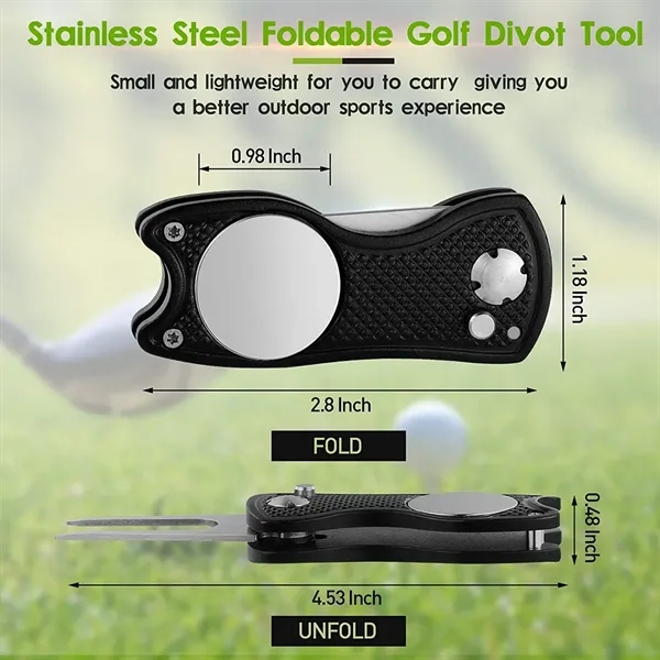 Stainless Steel Foldable Golf Divot Tool - Stainless Steel Foldable Golf Divot Tool - Image 3 of 6