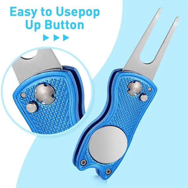 Stainless Steel Foldable Golf Divot Tool - Stainless Steel Foldable Golf Divot Tool - Image 4 of 6
