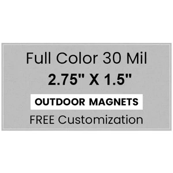 Magnet - 2.75" x 1.5" - Square Corners - Magnet - 2.75" x 1.5" - Square Corners - Image 2 of 2