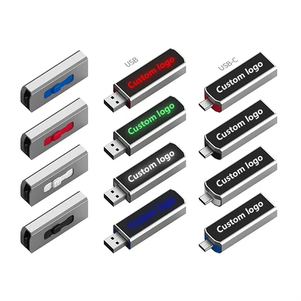 Light Up Dual USB Flash Drive with OTG USB-C - Light Up Dual USB Flash Drive with OTG USB-C - Image 3 of 5