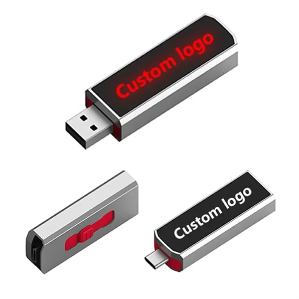 Light Up Dual USB Flash Drive with OTG USB-C - Light Up Dual USB Flash Drive with OTG USB-C - Image 4 of 5