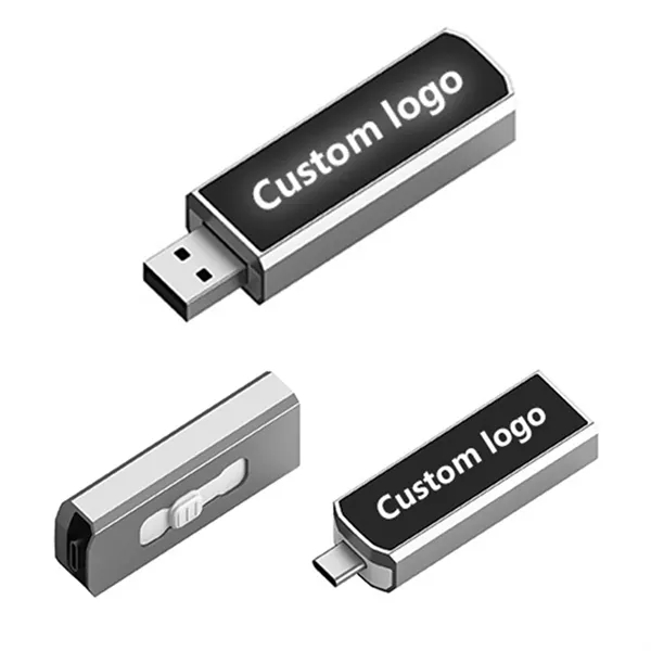 Light Up Dual USB Flash Drive with OTG USB-C - Light Up Dual USB Flash Drive with OTG USB-C - Image 5 of 5