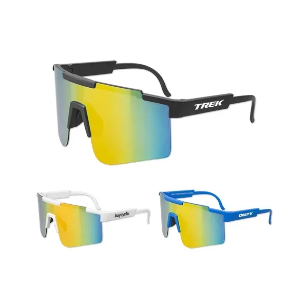 Sport Mirror Lens Sunglasses - Sport Mirror Lens Sunglasses - Image 0 of 3