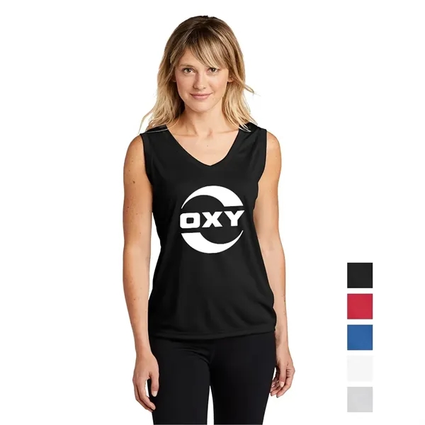 Sport-Tek® Women's Sleeveless PosiCharge® Competitor™ V-Neck - Sport-Tek® Women's Sleeveless PosiCharge® Competitor™ V-Neck - Image 0 of 5