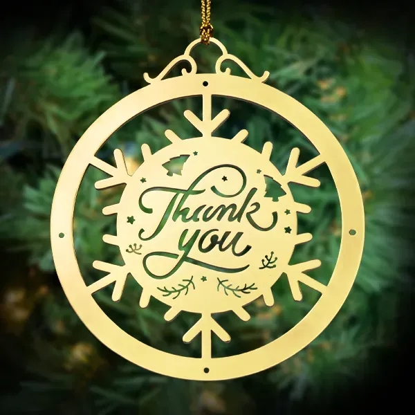 Custom Laser Cut Gold Ornaments - Custom Laser Cut Gold Ornaments - Image 0 of 2