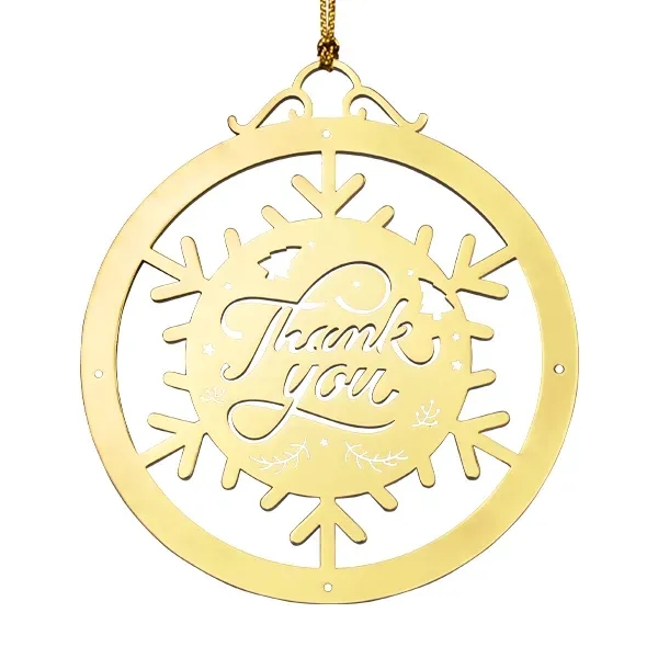 Custom Laser Cut Gold Ornaments - Custom Laser Cut Gold Ornaments - Image 1 of 2