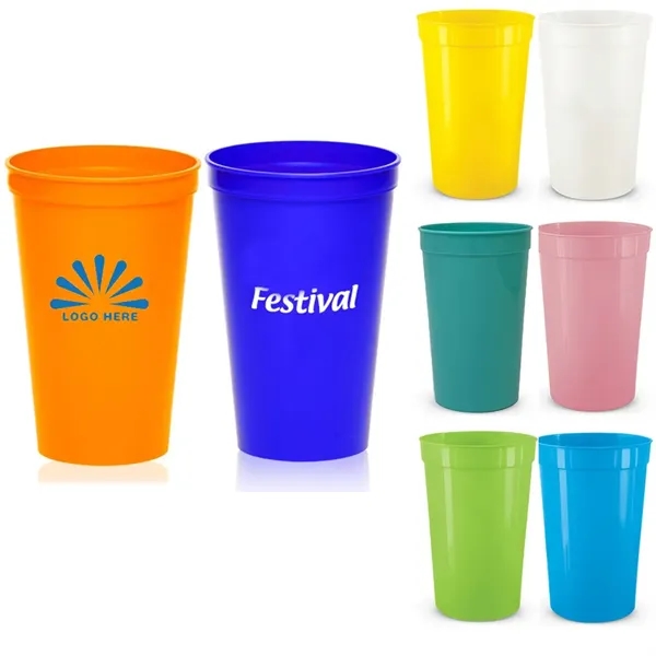 22oz Plastic Reusable Stadium Cup - 22oz Plastic Reusable Stadium Cup - Image 0 of 6