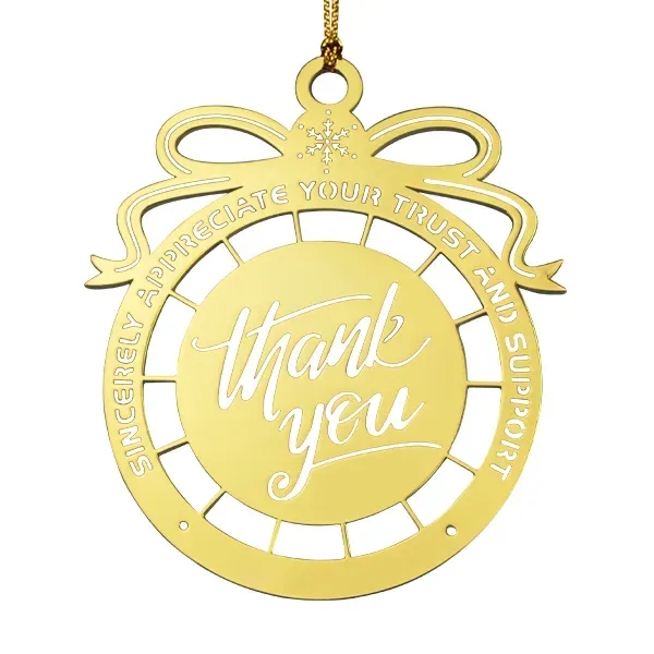 Custom Laser Cut Gold Ornaments - Custom Laser Cut Gold Ornaments - Image 2 of 2