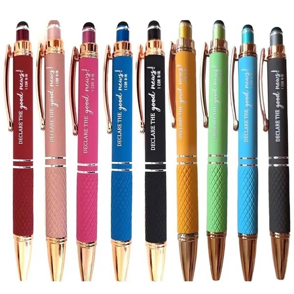 Quilted Grip Softy Metallic Stylus Rose Gold Pen - Quilted Grip Softy Metallic Stylus Rose Gold Pen - Image 10 of 11