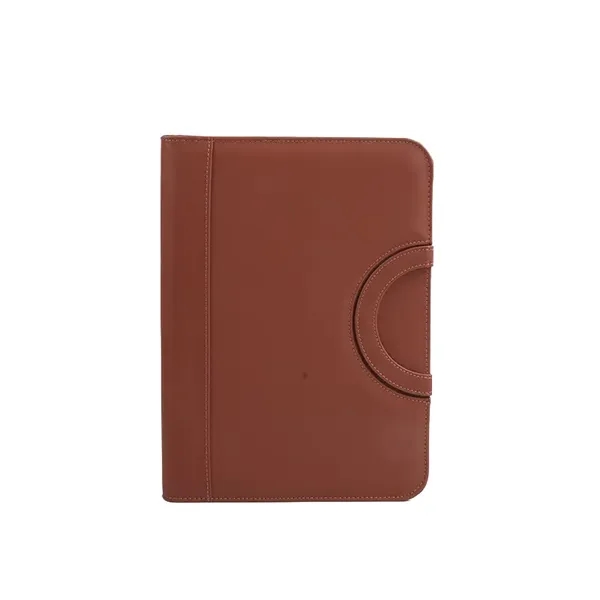 Multifunctional A4 PU Leather Portfolio Organizer With Zippe - Multifunctional A4 PU Leather Portfolio Organizer With Zippe - Image 4 of 5