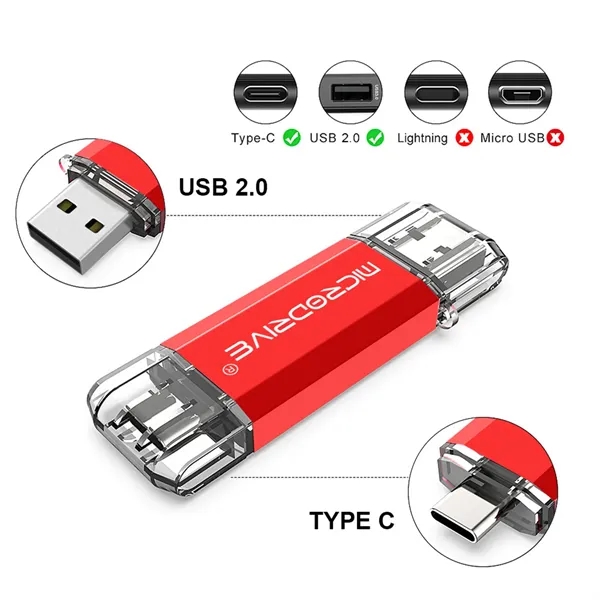 Dual Interface USB C Flash Drive - Dual Interface USB C Flash Drive - Image 2 of 9